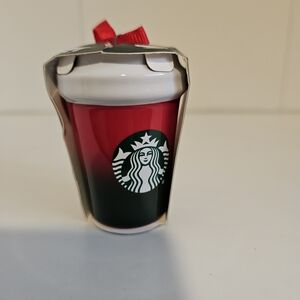 Starbucks Festive Red and Green Cup Ornament